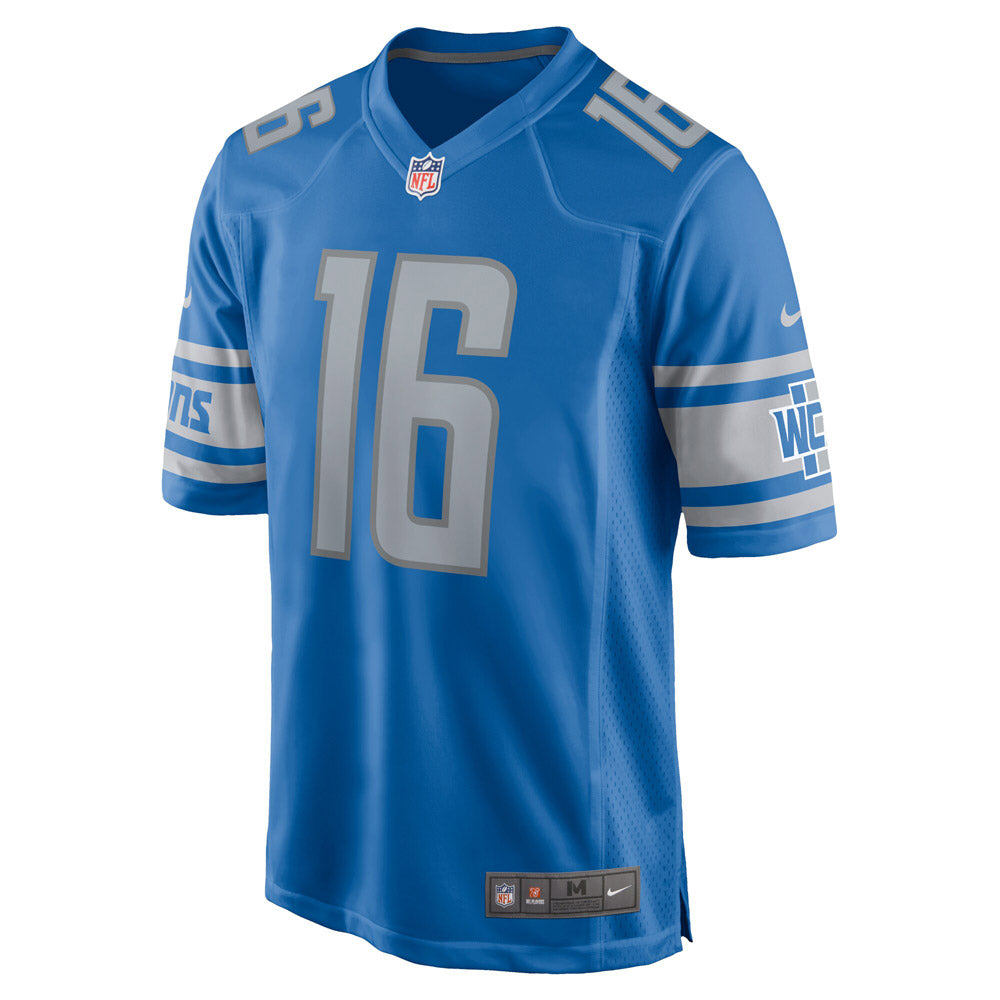 Men's Detroit Lions Jared Goff Player Game Jersey Blue