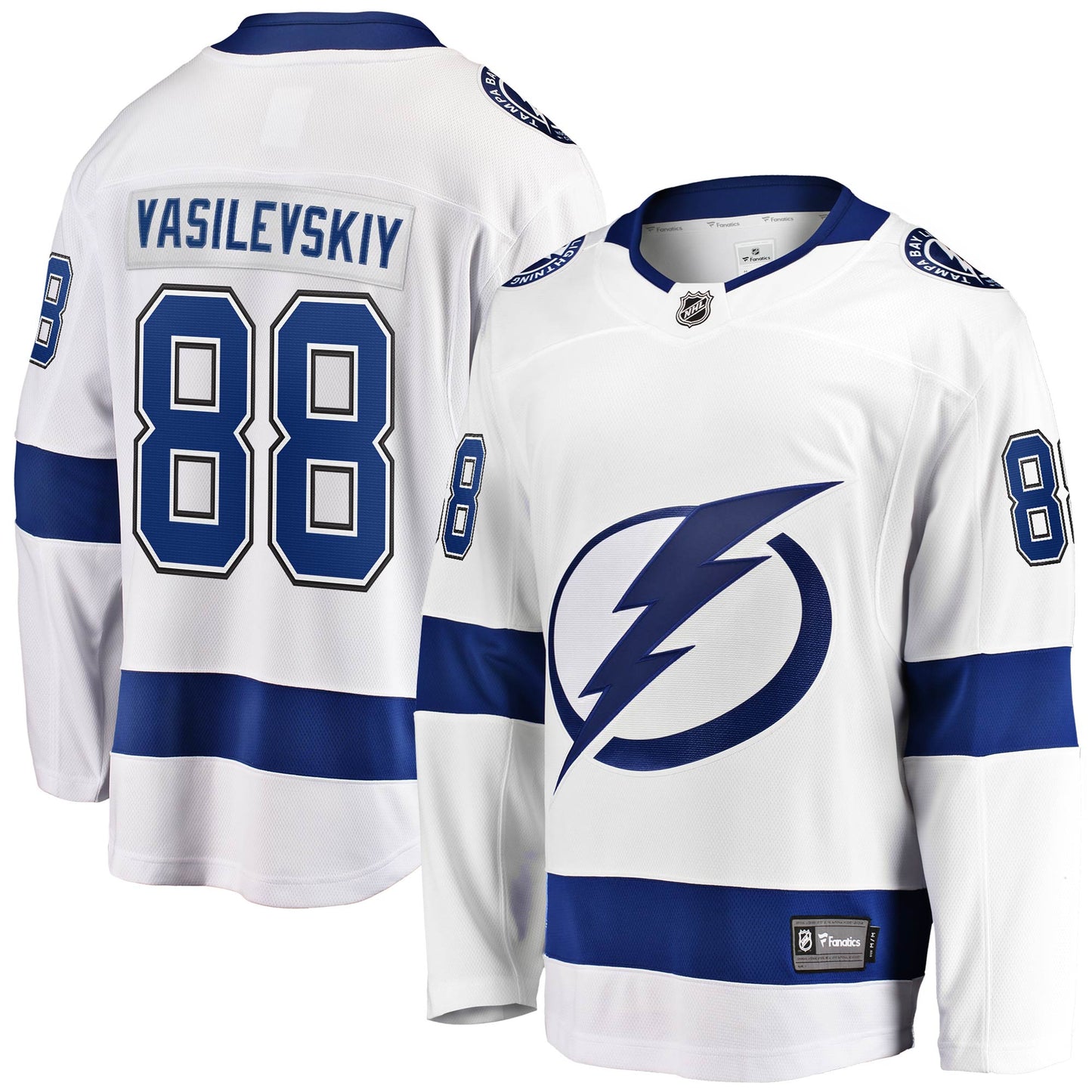 Andrei Vasilevskiy Tampa Bay Lightning Fanatics Branded Away Premier Breakaway Player Jersey - White