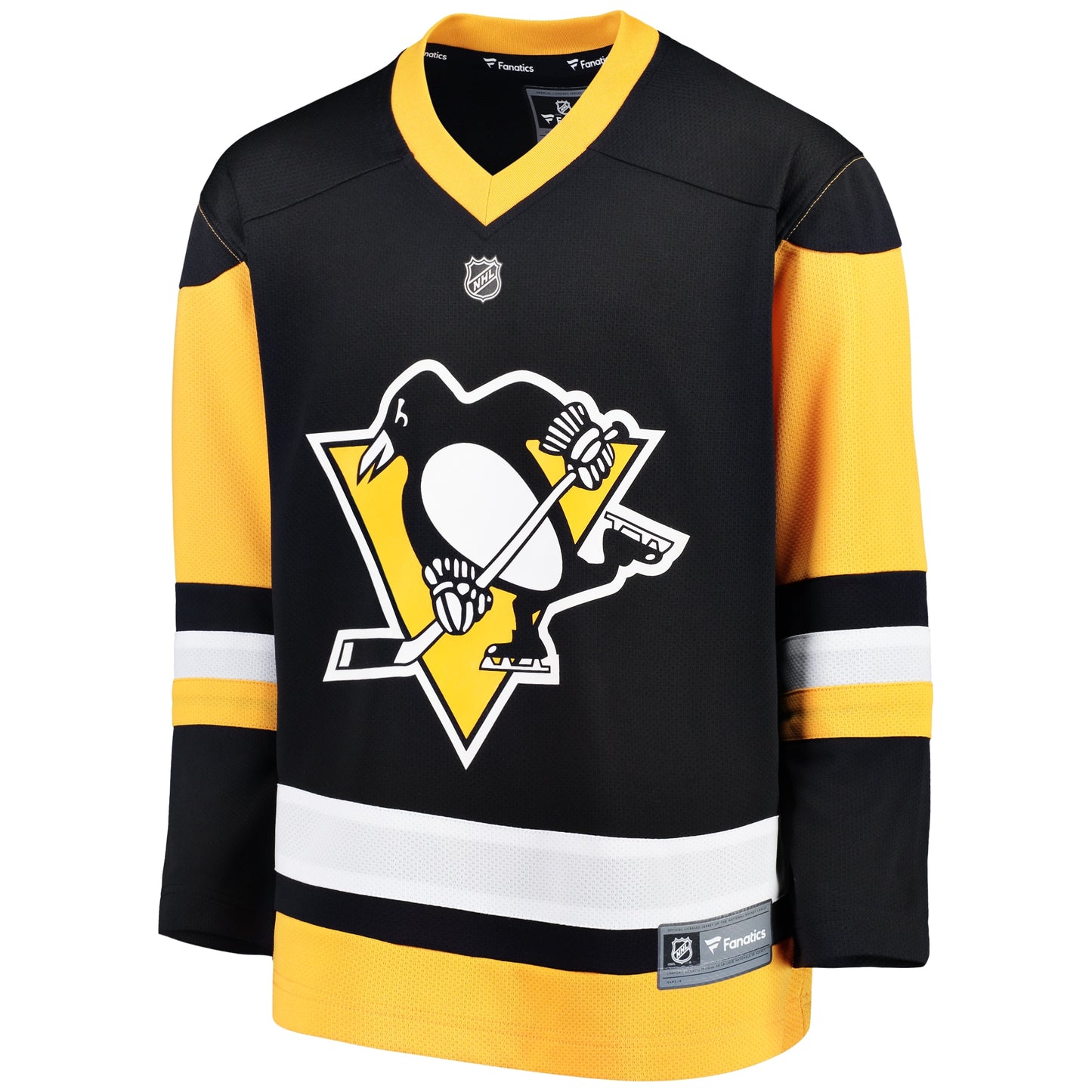 Pittsburgh Penguins Fanatics Branded Youth Home Replica Blank Jersey - Black
